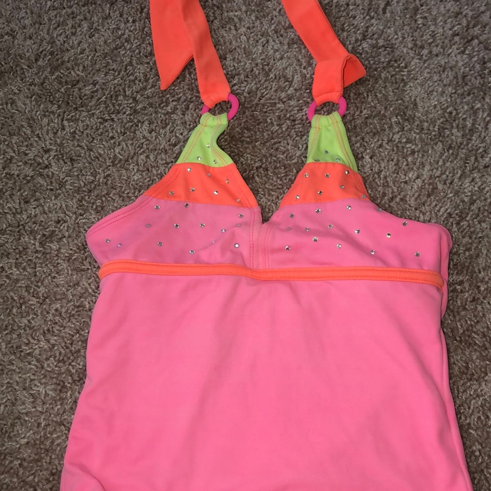 cute pink bathing suit top